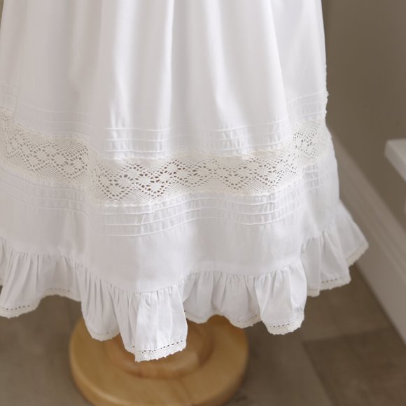 White Cotton Heirloom Sleeveless Dress Crocheted Lace Boutique 18 Month Boho - Picture 6 of 6